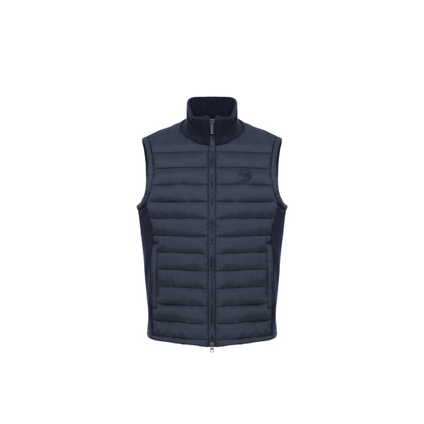 Uomo Gilet con Inserti in Maglia a Costine